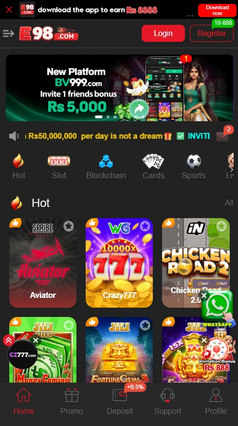 e98 game official earning games image